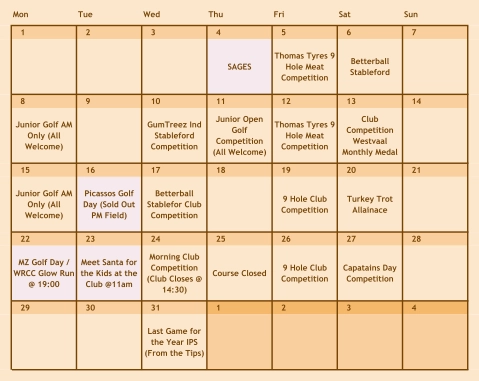 Events Calendar